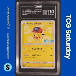 2017 POKEMON SM JP GET CAMPAIGN PROMO #076 ASH'S PIKACHU TAG 10 - Image 1