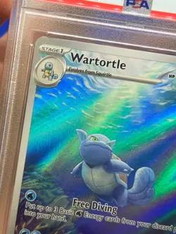 Pokemon S&V 151 Wartortle #171 171/165 Illustration Rare IR PSA 9 - PRINT LINE - Image 3