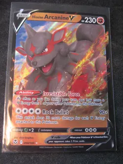 HISUIAN ARCANINE V 2022 Pokemon Sword and Shield Silver Tempest #90 HOLO UR Mint - Image 1