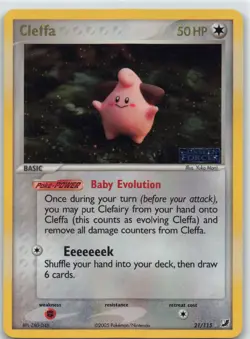 Yuka Morii Cleffa 21/115 Unseen Forces Stamped Reverse Holo Pokemon TCG NM - Image 1