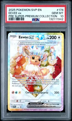 2025 POKEMON SVP EN-SV BLACK STAR PROMO #174 EEVEE EX PSA 10 - Image 1
