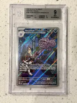 Team Rocket's Weezing 199/182 Illustration Rare Pokemon Destined Rivals BGS 9 - Image 1