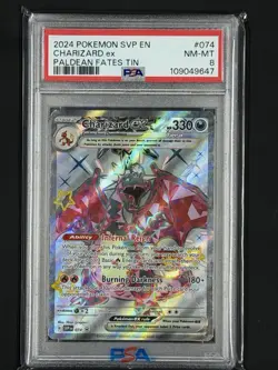 Pokemon TCG Charizard EX #74 Promo Paldean Fates PSA 8 NM-Mint Holo Promo - Image 1
