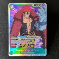 Bandai Eustass"Captain"Kid One Piece CCG Romance Dawn OP01-051 Super Rare Holo - Image 1