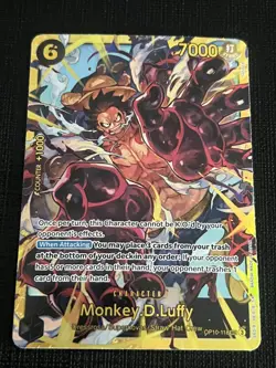 One Piece Monkey.D.Luffy Secret Rare SEC OP10-118 Royal Blood English - Image 1