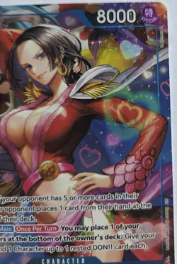 One Piece OPTCG English Boa Hancock EB03-026 SR* Parallel NM - READ! - Image 3