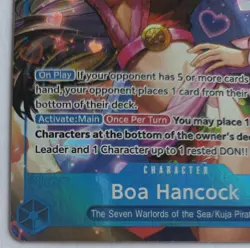 One Piece OPTCG English Boa Hancock EB03-026 SR* Parallel NM - READ! - Image 4
