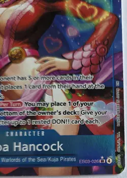 One Piece OPTCG English Boa Hancock EB03-026 SR* Parallel NM - READ! - Image 5