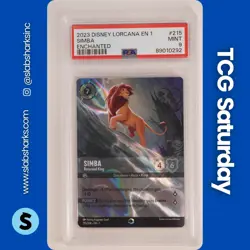 2023 DISNEY LORCANA TCG: THE FIRST CHAPTER SIMBA - RETURNED KING ENCHANTED PSA 9 - Image 1