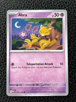 Abra 054/132 Me01: Mega Evolution Regular Pokemon Trading Card - Image 1