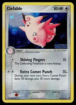 Pokemon Card - Clefable Unseen Forces 36/115 Uncommon Reverse Holo Stamped - Image 1