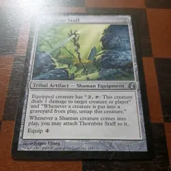 Mtg Thornbite Staff VLP Morningtide Shaman Tribal Magic Card Artifact - Image 2