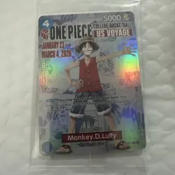 Bandai Namco One Piece Card Game US Voyage Promo Monkey D. Luffy S1-000 - Image 1