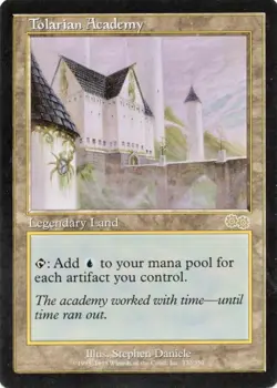 MTG Urza's Saga 1x Tolarian Academy NM Near Mint Magic Card RARE Legendary Land - Image 1