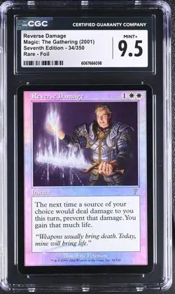 REVERSE DAMAGE 7th Edition Foil Rare CGC 9.5 MTG [Nostalgium] - Image 1