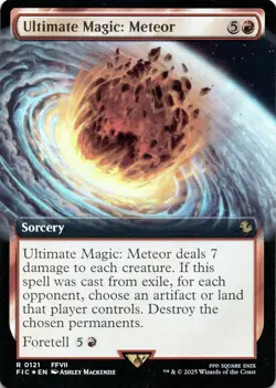 Ultimate Magic: Meteor FOIL EXTENDED ART Commander: Final Fantasy Magic MTG NM - Image 1