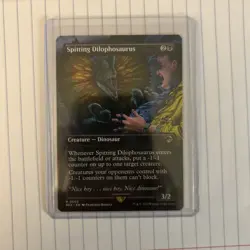 Spitting Dilophosaurus (Borderless) UB Jurassic World NM MTG - Image 1