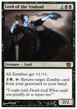 Moderatly Played, English - 1 x MTG Lord of the Undead Eighth Edition - Image 1