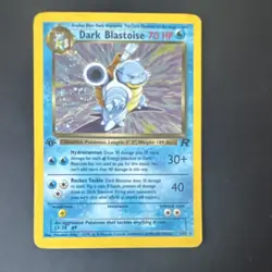 Pokemon TCG Dark Blastoise 3/82 Team Rocket Holo Rare 1st Edition 70 HP English - Image 1