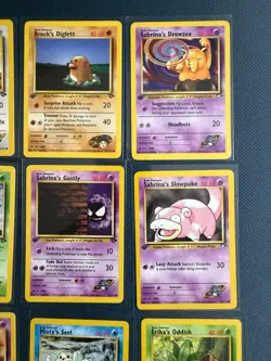 1st Edition Pokemon Card Lot Gym Heroes, Challenge LP/MP Sabrina's Abra 91/132 - Image 4