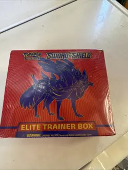 Pokemon Sword and Shield Base Set ETB Elite Trainer Box Zacian - Factory Sealed 820650104459 - Image 1