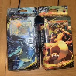 Pokemon TCG SM9 Team Up Theme Decks Set of 2 Charizard & Blastoise SEALED!! - Image 1