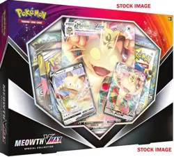 Pokemon TCG Meowth VMAX Special Collection Box 5 Pack - Factory Sealed New - Image 1