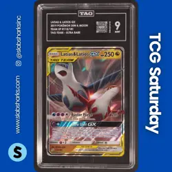 2019 POKEMON SUN & MOON TEAM UP #113/181 LATIAS & LATIOS TAG TEAM GX TAG 9 - Image 1