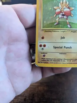 Pokemon TCG Hitmonchan Base Set 7/102 Holo Unlimited Holo Rare HP - Image 4