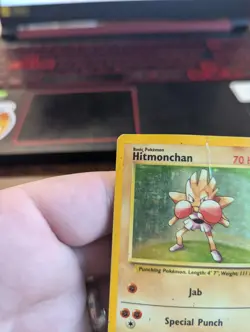 Pokemon TCG Hitmonchan Base Set 7/102 Holo Unlimited Holo Rare HP - Image 5
