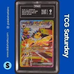 2024 POKEMON TERASTAL FEST JP #209/187 JOLTEON EX SPECIAL ART RARE TAG 9 - Image 1