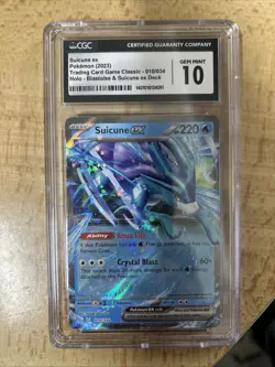Pokemon Suicune EX 010/034 2023 Classic Collection Graded CGC 10 PSA Gem Mint - Image 1