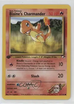 Blaine's Charmander 1st Ed. Pokemon Gym Heroes #61 2000 - Image 1