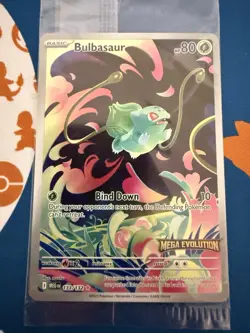 Bulbasaur Mega Evolution Stamped Promo 133/132 - Illustration Rare Pokemon TCG - Image 1