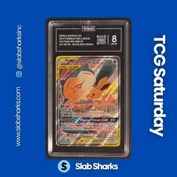 2016 POKEMON SM BLACK STAR PROMOS #SM169 EEVEE & SNORLAX TAG TEAM GX TAG 8 - Image 1