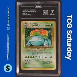 1996 POKEMON EXPANSION PACK JP #003 VENUSAUR HOLO RARE TAG 7 - Image 1