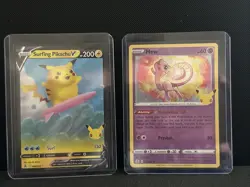 Pokemon Celebrations Lot - Mew #011 & Surfing Pikachu 008 - Image 1
