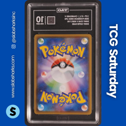 2020 POKEMON SWSH SHINY STAR V #307/190 CHARIZARD V SHINY SUPER RARE TAG 10 - Image 2