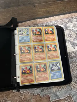 Vintage Binder Pokemon Base Set (over 300 Cards) - Image 1