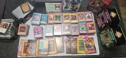 Yugioh and magic card lot Holos and rares included plus tins and mats - Image 1