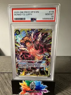 Monkey D. Luffy OP10-118 One Piece Royal Blood SEC PSA10 GEM MINT - Image 1