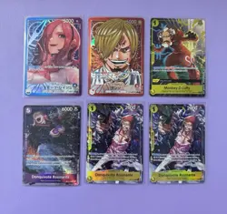 TCG One Piece English & JP Card lot of 13: Leader, Alt Art, Promo, Don, SR - Image 2