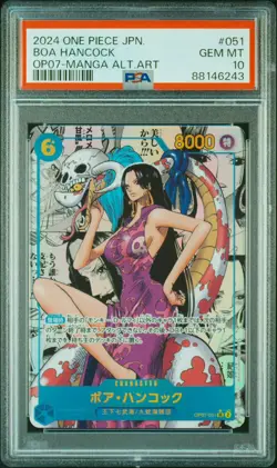 2024 One Piece JPN Boa Hancock OP0-051 Manga Alternate Art PSA 10 - Image 1