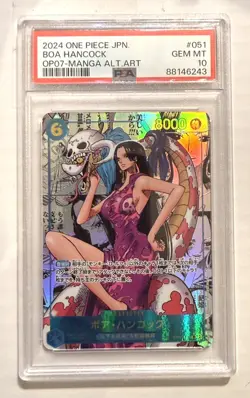 2024 One Piece JPN Boa Hancock OP0-051 Manga Alternate Art PSA 10 - Image 4