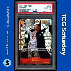 2024 ONE PIECE EMPERORS IN THE NEW WORLD #OP09-004 SHANKS MANGA ALT ART PSA 10 - Image 1