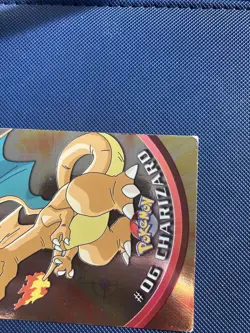 Topps Pokemon Charizard Card TV Animation Series 1 Holo Foil #06 Blue Label MP - Image 4