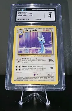 Dragonair CGC VG/EX 4 Pokemon (1999) Base Set 18/102 Rare Card Low Population - Image 1