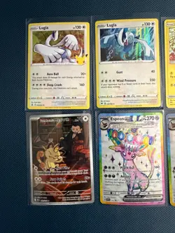 Pokemon Card Lot NM/LP Holo Pikachu 25/25, Team Rocket's Meowth 203/182 - Image 2