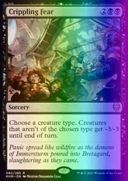 MTG Magic the Gathering Crippling Fear (82/551) Kaldheim LP FOIL - Image 1