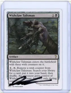Wishclaw Talisman Foundations Rare Signed Artist Proof MTG - Image 1